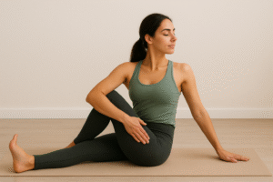 Seated Spinal Twist (Ardha Matsyendrasana) vakrasana