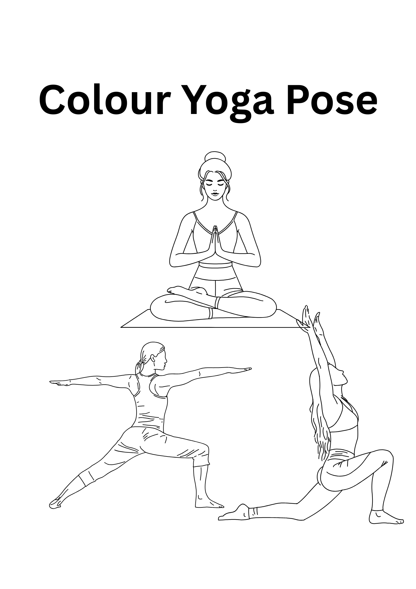 Colour yoga pose